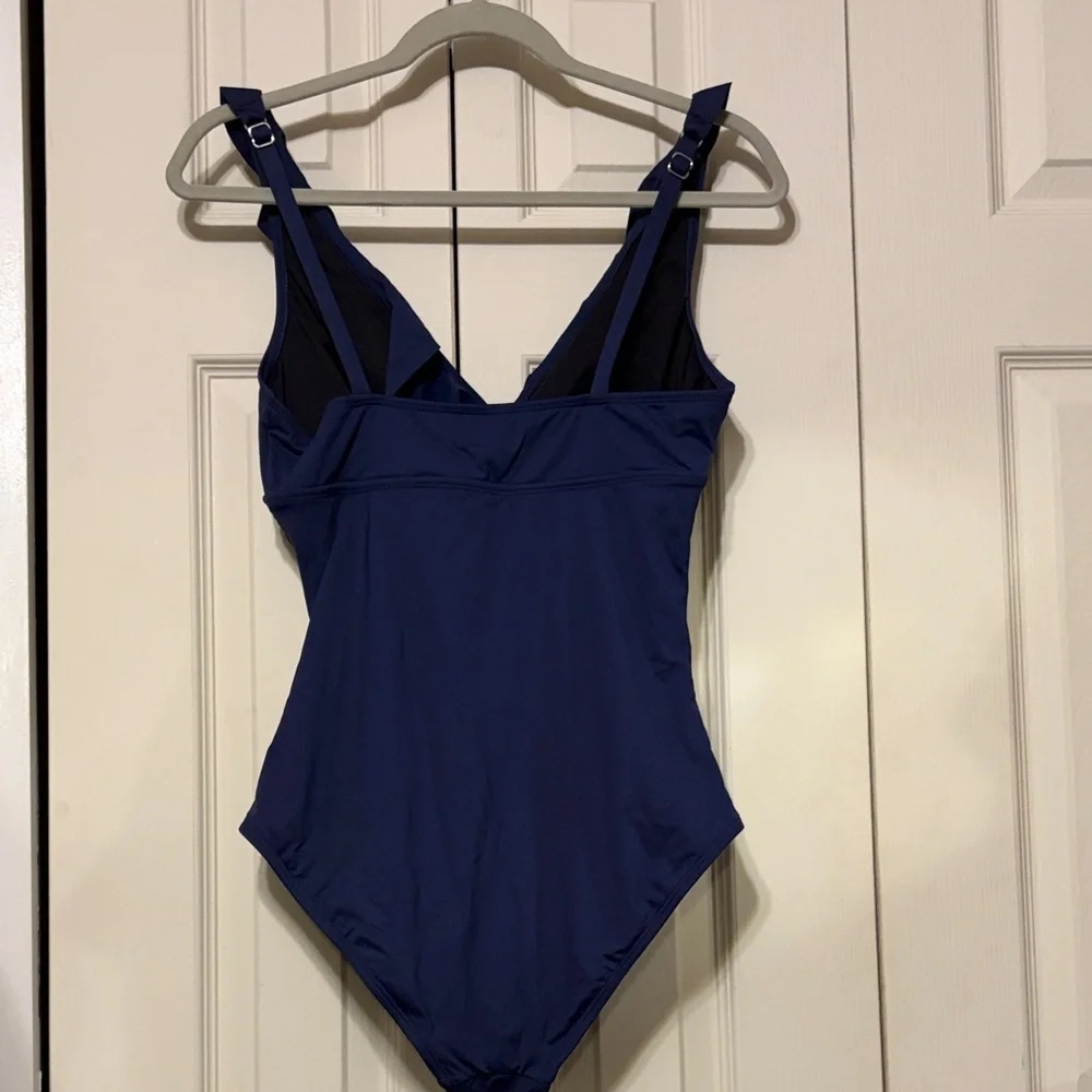 Cupshe Deep Blue Ruffle Swimsuit - Picture 7 of 9